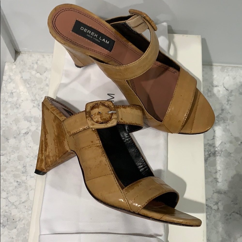 Derek Lam - luggage color, eel mules
